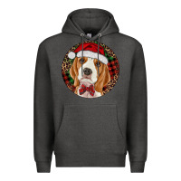 Charcoal Heather beagle christmas ornament Premium Hoodie - RanaPortraitStore