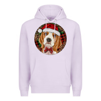 Lilac beagle christmas ornament Premium Hoodie - RanaPortraitStore