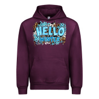 Mauve Wine hello winter Urban Hoodie - RanaPortraitStore