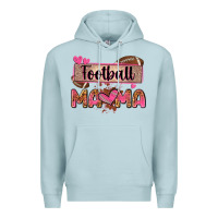 Blue Mist football mama with leopard Premium Hoodie - Zillion Design Studio