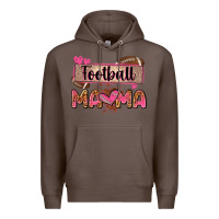 Coffee football mama with leopard Premium Hoodie - Zillion Design Studio