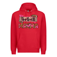 Red football mama with leopard Premium Hoodie - Zillion Design Studio