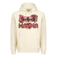 Sandshell football mama with leopard Premium Hoodie - Zillion Design Studio