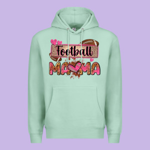 Football Mama With Leopard Premium Hoodie Designed By Zillion Design Studio