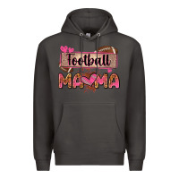 Smoke football mama with leopard Premium Hoodie - Zillion Design Studio
