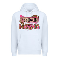 White football mama with leopard Premium Hoodie - Zillion Design Studio