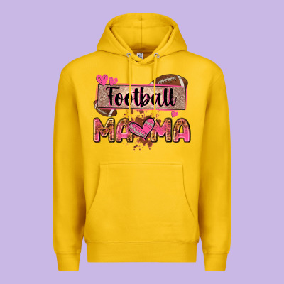 Football Mama With Leopard Premium Hoodie Designed By Zillion Design Studio