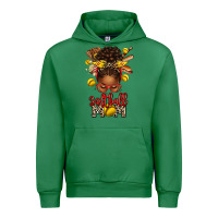 Emerald softball mom afro messy bun Urban Hoodie - texasbilliewilder
