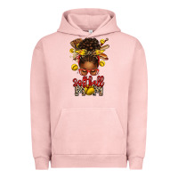 Pigment Salmon softball mom afro messy bun Urban Hoodie - texasbilliewilder