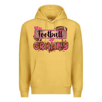 Antique Gold football granny with leopard Premium Hoodie - Zillion Design Studio