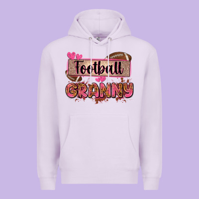 Football Granny With Leopard Premium Hoodie Designed By Zillion Design Studio