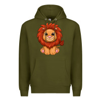 Army Green lion Premium Hoodie - texasbilliewilder