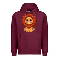 Burgundy lion Premium Hoodie - texasbilliewilder