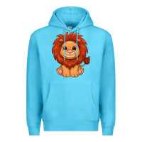 Ocean Blue lion Premium Hoodie - texasbilliewilder