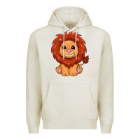 Oatmeal Heather lion Premium Hoodie - texasbilliewilder