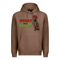 Chestnut merry and bright labrador Premium Hoodie - RanaPortraitStore