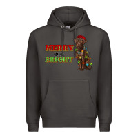 Smoke merry and bright labrador Premium Hoodie - RanaPortraitStore