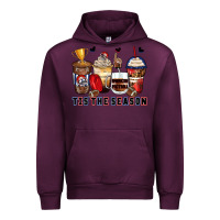 Mauve Wine tis' the season american football coffee cups Urban Hoodie - Zillion Design Studio