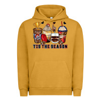 Pigment Peanut Butter tis' the season american football coffee cups Urban Hoodie - Zillion Design Studio