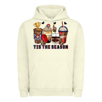 Pigment Pistachio tis' the season american football coffee cups Urban Hoodie - Zillion Design Studio