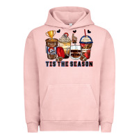 Pigment Salmon tis' the season american football coffee cups Urban Hoodie - Zillion Design Studio