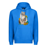 True Royal siberian cat sunflower and gemstone Premium Hoodie - texasbilliewilder