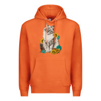 Carrot siberian cat sunflower and gemstone Premium Hoodie - texasbilliewilder