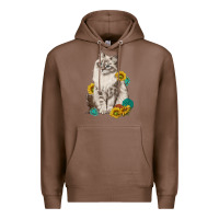 Chestnut siberian cat sunflower and gemstone Premium Hoodie - texasbilliewilder