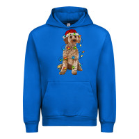 Cobalt cockapoo with christmas lights Urban Hoodie - RanaPortraitStore