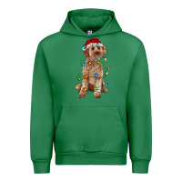 Emerald cockapoo with christmas lights Urban Hoodie - RanaPortraitStore