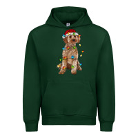 Forest Green cockapoo with christmas lights Urban Hoodie - RanaPortraitStore