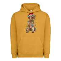 Pigment Peanut Butter cockapoo with christmas lights Urban Hoodie - RanaPortraitStore