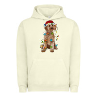 Pigment Pistachio cockapoo with christmas lights Urban Hoodie - RanaPortraitStore