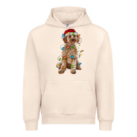 Sandshell cockapoo with christmas lights Urban Hoodie - RanaPortraitStore