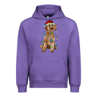 Tulip cockapoo with christmas lights Urban Hoodie - RanaPortraitStore