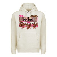 Oatmeal Heather football grandma with leopard Premium Hoodie - Zillion Design Studio