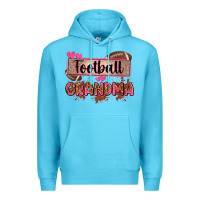 Ocean Blue football grandma with leopard Premium Hoodie - Zillion Design Studio