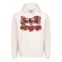 Pale Pink football grandma with leopard Premium Hoodie - Zillion Design Studio