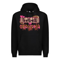 Black football grandma with leopard Premium Hoodie - Zillion Design Studio