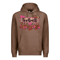 Chestnut football grandma with leopard Premium Hoodie - Zillion Design Studio