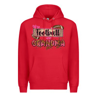 Red football grandma with leopard Premium Hoodie - Zillion Design Studio