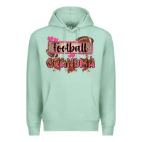 Seafoam football grandma with leopard Premium Hoodie - Zillion Design Studio