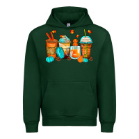 Forest Green thankful coffee cups Urban Hoodie - Zillion Design Studio