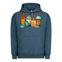 Pigment Midnight Navy thankful coffee cups Urban Hoodie - Zillion Design Studio