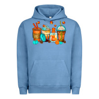 Pigment Pebble Blue thankful coffee cups Urban Hoodie - Zillion Design Studio