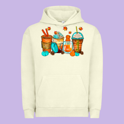 Thankful Coffee Cups Urban Hoodie Designed By Zillion Design Studio