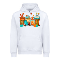 White thankful coffee cups Urban Hoodie - Zillion Design Studio