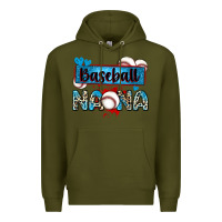 Army Green baseball nana with leopard Premium Hoodie - Zillion Design Studio