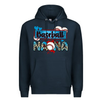 Navy baseball nana with leopard Premium Hoodie - Zillion Design Studio