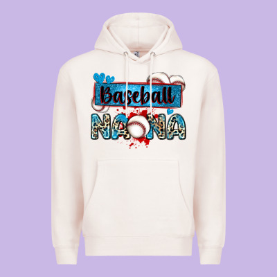 Baseball Nana With Leopard Premium Hoodie Designed By Zillion Design Studio